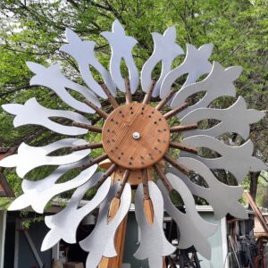 Star Hammered Silver Windmill