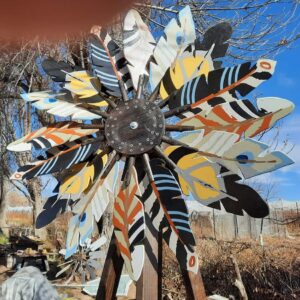 Natural Feather Windmill
